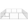 Dog Kennel Silver 266.0 ft¬≤ Steel