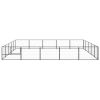 Dog Kennel Black 269.1 ft¬≤ Steel