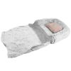 Large Foldable Human Size Dog Bed With Pillow Blanket Flurry Plush Napping Human-Sized Dog Bed