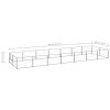 Dog Kennel Silver 150.7 ft¬≤ Steel