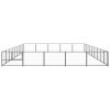 Dog Kennel Black 484.4 ft¬≤ Steel